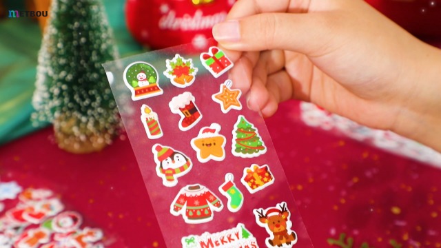 Amazon | METBOU クリスマス シール 240枚 立体シール クリスマス 装飾